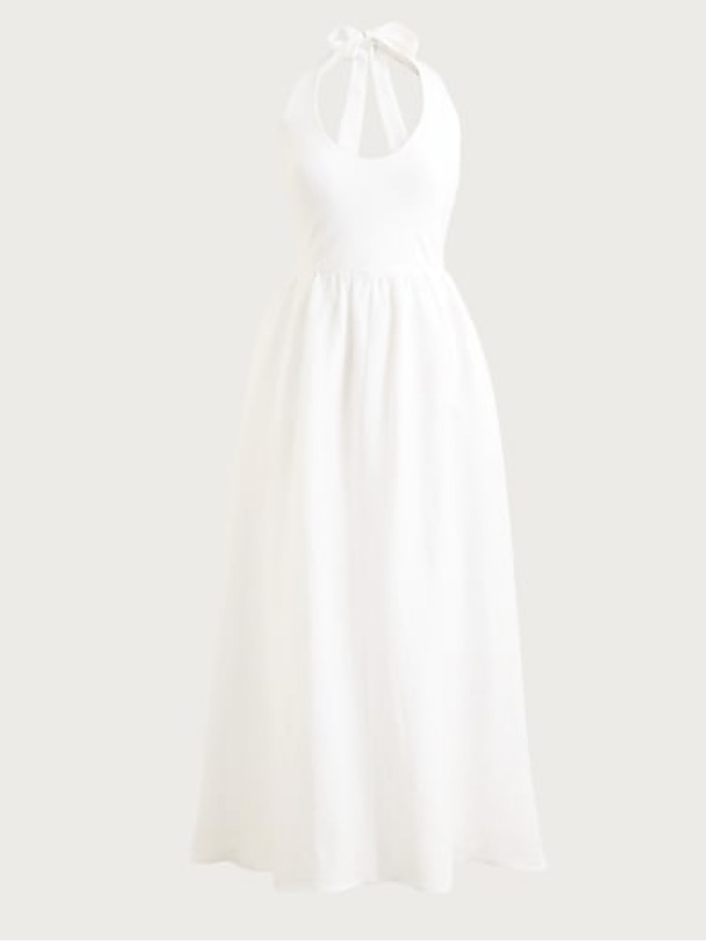 J Crew Halter Mixy Dress White Linen S - Picture 4 of 9